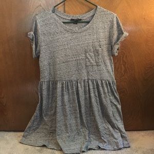 Forever 21 gray short sleeve babydoll dress - L